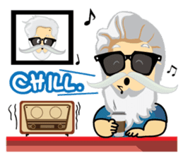 Hipster Jiji sticker #12046076