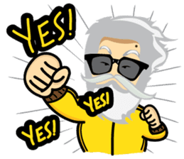 Hipster Jiji sticker #12046086