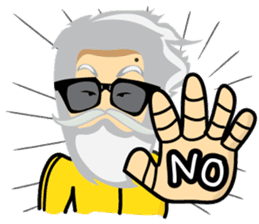 Hipster Jiji sticker #12046087