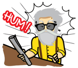 Hipster Jiji sticker #12046089