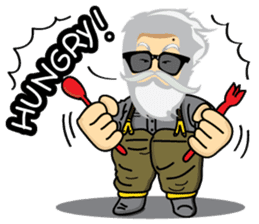 Hipster Jiji sticker #12046095