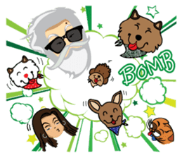 Hipster Jiji sticker #12046099