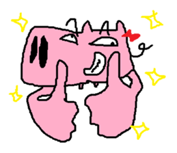 I love pig<fat> sticker #12046375