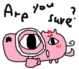 I love pig<fat> sticker #12046387