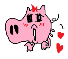 I love pig<fat> sticker #12046403