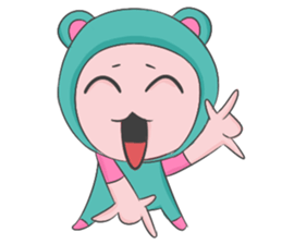 Blue Bear Boy sticker #12047006