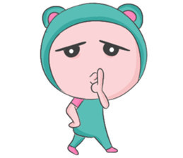 Blue Bear Boy sticker #12047009