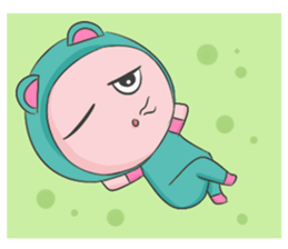 Blue Bear Boy sticker #12047017