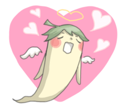 cute girl & Mochi sticker #12047705