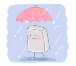 cute girl & Mochi sticker #12047714