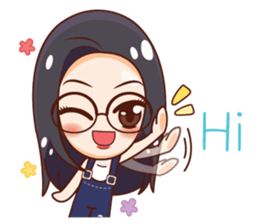 Nong Waen Finale Eyeglass Girl sticker #12049158