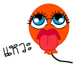 B.B Orange balloon. sticker #12049666