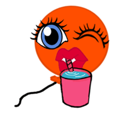 B.B Orange balloon. sticker #12049669