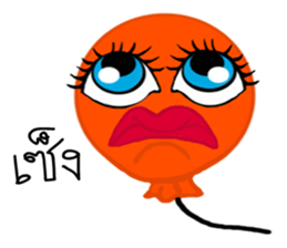 B.B Orange balloon. sticker #12049671