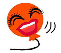 B.B Orange balloon. sticker #12049672