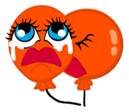 B.B Orange balloon. sticker #12049675
