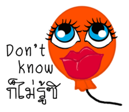 B.B Orange balloon. sticker #12049676