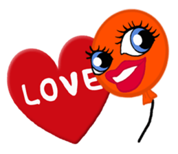 B.B Orange balloon. sticker #12049678