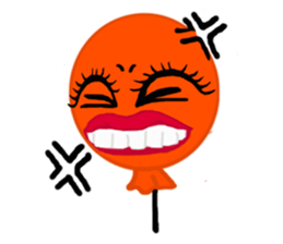 B.B Orange balloon. sticker #12049679