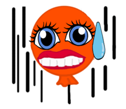 B.B Orange balloon. sticker #12049680