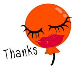 B.B Orange balloon. sticker #12049681