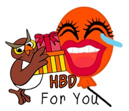 B.B Orange balloon. sticker #12049682