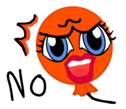 B.B Orange balloon. sticker #12049683