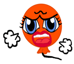 B.B Orange balloon. sticker #12049685