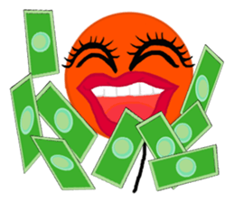 B.B Orange balloon. sticker #12049686