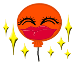B.B Orange balloon. sticker #12049689