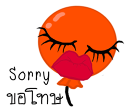 B.B Orange balloon. sticker #12049690