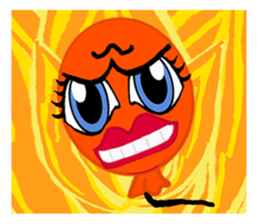 B.B Orange balloon. sticker #12049691