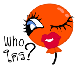 B.B Orange balloon. sticker #12049692