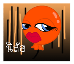 B.B Orange balloon. sticker #12049695