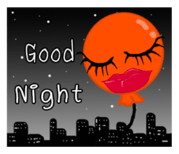 B.B Orange balloon. sticker #12049698