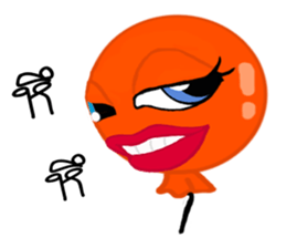 B.B Orange balloon. sticker #12049700