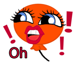 B.B Orange balloon. sticker #12049701
