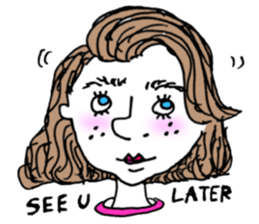 teenager's bangs sticker #12049862