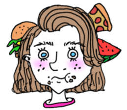 teenager's bangs sticker #12049863