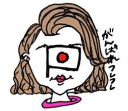 teenager's bangs sticker #12049864