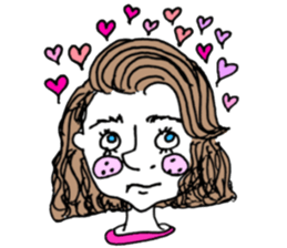 teenager's bangs sticker #12049865