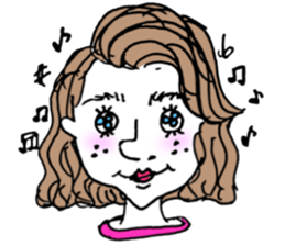 teenager's bangs sticker #12049866