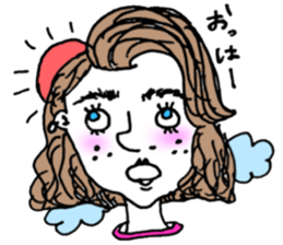 teenager's bangs sticker #12049868