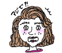 teenager's bangs sticker #12049873