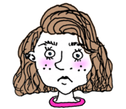 teenager's bangs sticker #12049874