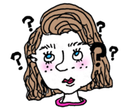 teenager's bangs sticker #12049875