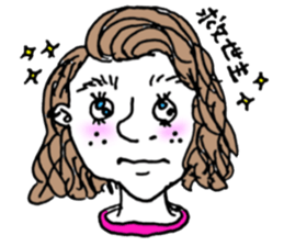 teenager's bangs sticker #12049876