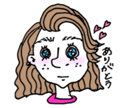 teenager's bangs sticker #12049877