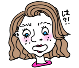 teenager's bangs sticker #12049878