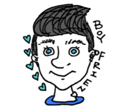 teenager's bangs sticker #12049890